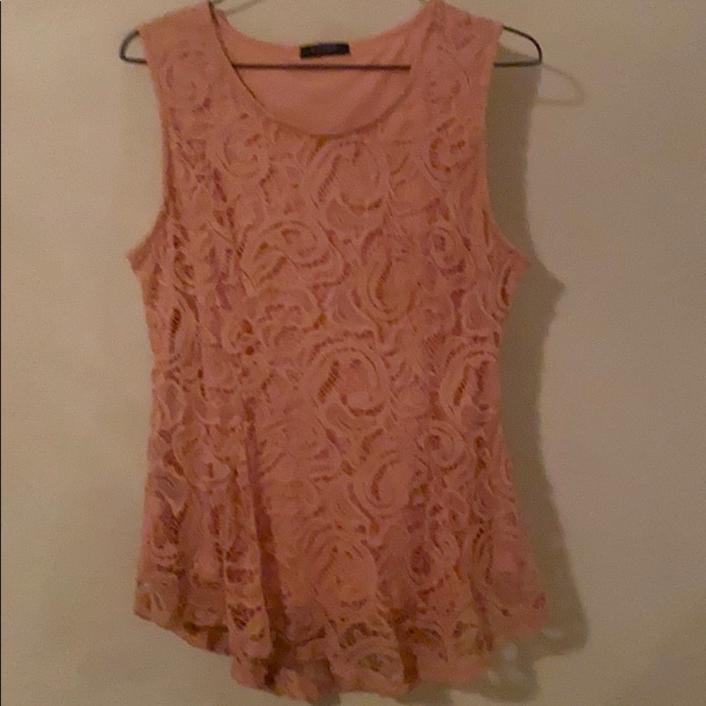 Pink lace blouse